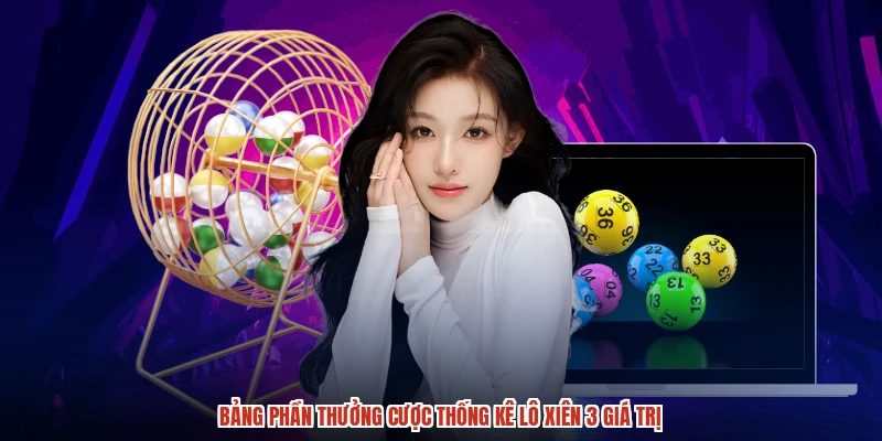 Bảng phần thưởng cược thống kê lô xiên 3 giá trị